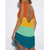 imageBsubseach Crochet Coverups for Women Backless Bikini Bathing Suit Cover Up Summer Knitted Beach Tank DressMulticolor 2