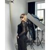 imageBsubseach Swimsuit Coverup for Women Knitted Beach Cover Up Long Sleeve Crochet TopsBlack