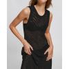 imageBsubseach Women Crochet Swimsuit Cover Up Sleeveless Hollow Out Long Swim Coverup Beach DressBlack