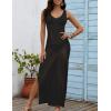 imageBsubseach Women Swimsuit Cover Up Crochet Hollow Out Coverups Sleeveless Knit Beach DressBlack