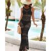 imageBsubseach Womens Swimwear Cover Ups Sexy Hollow Out Crochet Beach Cover Up Soft Pool Cover Ups for Women Bikini CoverupBlack