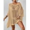 imageBsubseach Womens Swimwear Cover Ups for Bathing Suit Crochet Swimsuit Coverup Knit Beach Dresses Vacation OutfitsApricot