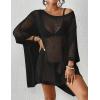 imageBsubseach Womens Swimwear Cover Ups for Bathing Suit Crochet Swimsuit Coverup Knit Beach Dresses Vacation OutfitsBlack