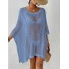 imageBsubseach Womens Swimwear Cover Ups for Bathing Suit Crochet Swimsuit Coverup Knit Beach Dresses Vacation OutfitsBlue