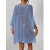 imageBsubseach Womens Swimwear Cover Ups for Bathing Suit Crochet Swimsuit Coverup Knit Beach Dresses Vacation OutfitsBlue