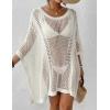 imageBsubseach Womens Swimwear Cover Ups for Bathing Suit Crochet Swimsuit Coverup Knit Beach Dresses Vacation OutfitsCream White