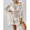 imageBsubseach Womens Swimwear Cover Ups for Bathing Suit Crochet Swimsuit Coverup Knit Beach Dresses Vacation OutfitsCream White