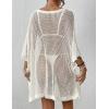 imageBsubseach Womens Swimwear Cover Ups for Bathing Suit Crochet Swimsuit Coverup Knit Beach Dresses Vacation OutfitsCream White