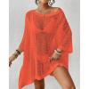 imageBsubseach Womens Swimwear Cover Ups for Bathing Suit Crochet Swimsuit Coverup Knit Beach Dresses Vacation OutfitsOrange