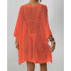imageBsubseach Womens Swimwear Cover Ups for Bathing Suit Crochet Swimsuit Coverup Knit Beach Dresses Vacation OutfitsOrange