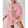 imageBsubseach Womens Swimwear Cover Ups for Bathing Suit Crochet Swimsuit Coverup Knit Beach Dresses Vacation OutfitsPink