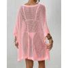 imageBsubseach Womens Swimwear Cover Ups for Bathing Suit Crochet Swimsuit Coverup Knit Beach Dresses Vacation OutfitsPink