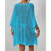 imageBsubseach Womens Swimwear Cover Ups for Bathing Suit Crochet Swimsuit Coverup Knit Beach Dresses Vacation OutfitsSky Blue