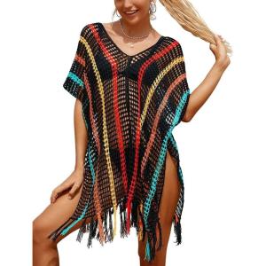 imageBsubseach Beach Crochet Dress Bathing Suit Cover Ups Sexy Coverup for Swimwear Women Summer OutfitRpatchwork 8