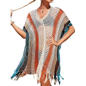imageBsubseach Beach Crochet Dress Bathing Suit Cover Ups Sexy Coverup for Swimwear Women Summer OutfitRpatchwork 9