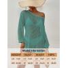 imageBsubseach Crochet Cover Up for Swimwear Women Pool Swimsuit Coverup Long Sleeve Beach Knit TopsGreen