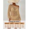 imageBsubseach Crochet Cover Up for Swimwear Women Pool Swimsuit Coverup Long Sleeve Beach Knit TopsKhaki