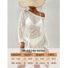 imageBsubseach Crochet Cover Up for Swimwear Women Pool Swimsuit Coverup Long Sleeve Beach Knit TopsWhite