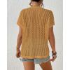 imageBsubseach Crochet Cover Ups for Swimwear Women Hollow Out Knit Bikini Beach Swimsuit Cover Up Summer Crochet TopCamel