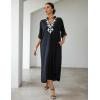 imageBsubseach Kaftan Dresses for Women Bathing Suit Cover Ups Plus Size Caftan BeachwearGblack