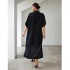 imageBsubseach Kaftan Dresses for Women Bathing Suit Cover Ups Plus Size Caftan BeachwearGblack