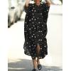 imageBsubseach Kaftan Dresses for Women Beach Cover Up Caftans for Women Long Button Up Shirt Kaftan DressesAblack Star