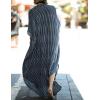 imageBsubseach Kaftan Dresses for Women Beach Cover Up Caftans for Women Long Button Up Shirt Kaftan DressesAblack White Stripes
