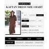 imageBsubseach Kaftan Dresses for Women Beach Cover Up Caftans for Women Long Button Up Shirt Kaftan DressesAbrown Stripes