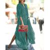 imageBsubseach Kaftan Dresses for Women Beach Cover Up Caftans for Women Long Button Up Shirt Kaftan DressesAgreen Stripes