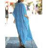 imageBsubseach Kaftan Dresses for Women Beach Cover Up Caftans for Women Long Button Up Shirt Kaftan DressesAlight Blue