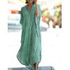 imageBsubseach Kaftan Dresses for Women Beach Cover Up Caftans for Women Long Button Up Shirt Kaftan DressesAlight Green