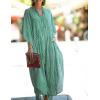imageBsubseach Kaftan Dresses for Women Beach Cover Up Caftans for Women Long Button Up Shirt Kaftan DressesAlight Green