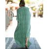imageBsubseach Kaftan Dresses for Women Beach Cover Up Caftans for Women Long Button Up Shirt Kaftan DressesAlight Green