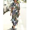 imageBsubseach Kaftan Dresses for Women Beach Cover Up Caftans for Women Long Button Up Shirt Kaftan DressesApeacock Feather