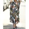 imageBsubseach Kaftan Dresses for Women Beach Cover Up Caftans for Women Long Button Up Shirt Kaftan DressesApeacock Feather