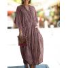 imageBsubseach Kaftan Dresses for Women Beach Cover Up Caftans for Women Long Button Up Shirt Kaftan DressesAred