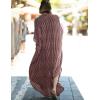 imageBsubseach Kaftan Dresses for Women Beach Cover Up Caftans for Women Long Button Up Shirt Kaftan DressesAred