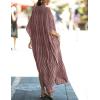 imageBsubseach Kaftan Dresses for Women Beach Cover Up Caftans for Women Long Button Up Shirt Kaftan DressesAred