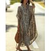 imageBsubseach Kaftan Dresses for Women Beach Cover Up Caftans for Women Long Button Up Shirt Kaftan DressesAsnake Pattern