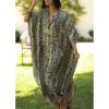 imageBsubseach Kaftan Dresses for Women Beach Cover Up Caftans for Women Long Button Up Shirt Kaftan DressesAsnake Pattern