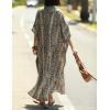 imageBsubseach Kaftan Dresses for Women Beach Cover Up Caftans for Women Long Button Up Shirt Kaftan DressesAsnake Pattern