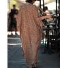 imageBsubseach Kaftan Dresses for Women Beach Cover Up Caftans for Women Long Button Up Shirt Kaftan DressesBrown