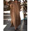 imageBsubseach Kaftan Dresses for Women Beach Cover Up Caftans for Women Long Button Up Shirt Kaftan DressesBrown