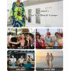 imageBsubseach Kaftan Dresses for Women Plus Size Beach Swimsuit Cover Up V Neck Caftan Dress LoungewearEblue Green