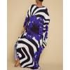 imageBsubseach Kaftan Dresses for Women Plus Size Beach Swimsuit Cover Up V Neck Caftan Dress LoungewearEnavy Blue Flower