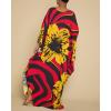 imageBsubseach Kaftan Dresses for Women Plus Size Beach Swimsuit Cover Up V Neck Caftan Dress LoungewearEred Yellow