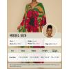 imageBsubseach Kaftan Dresses for Women Plus Size Beach Swimsuit Cover Up V Neck Caftan Dress LoungewearEturmeric Red Flowers