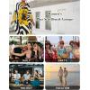 imageBsubseach Kaftan Dresses for Women Plus Size Beach Swimsuit Cover Up V Neck Caftan Dress LoungewearEwhite Yellow