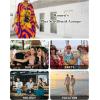 imageBsubseach Kaftan Dresses for Women Plus Size Beach Swimsuit Cover Up V Neck Caftan Dress LoungewearEyellow Flowers