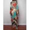 imageBsubseach Women Ethnic Print Kaftan Beach Dress Plus Size Swimsuit Cover UpBlue Red Chain